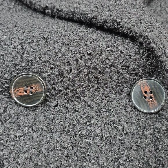 NWT NVLT Flat Bouclé DB Over Coat Size Medium Black - Picture 5 of 6